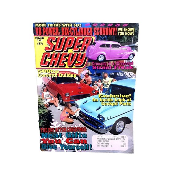 Super Chevy Magazine January 1991 Camaro GMC S15 Pickup Chevy II 70 Chevelle SS - Picture 1 of 2